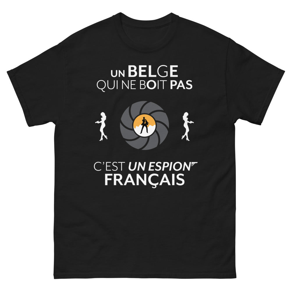 T-shirt Belge noir - Un Belge Qui Ne Boit Pas
