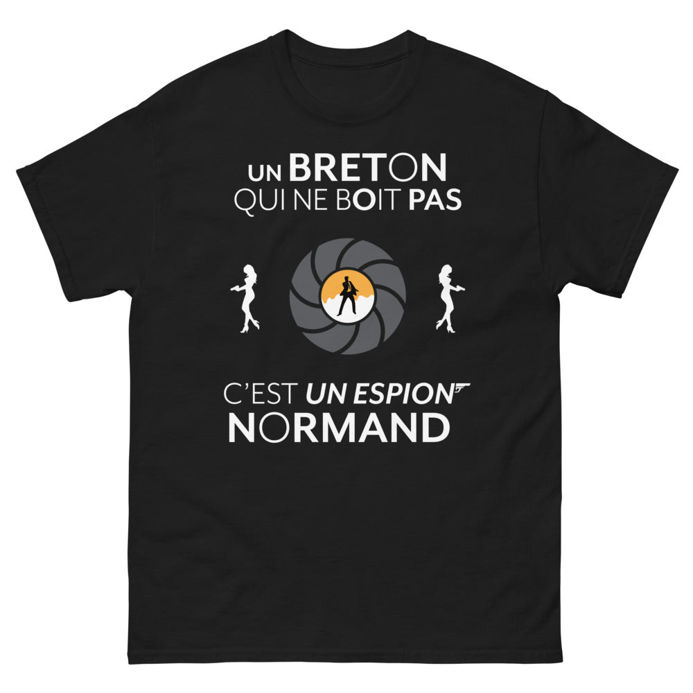 T-shirt Breton noir - L'espion normand