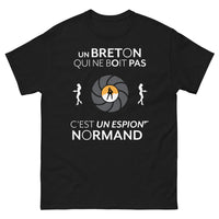 Thumbnail for T-shirt Breton noir - L'espion normand