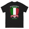 T-shirt Italien noir - clin d'œil italien et dolce vita
