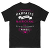 T-shirt Île Maurice noir - Je ne suis pas parfaite mais je suis Mauricienne