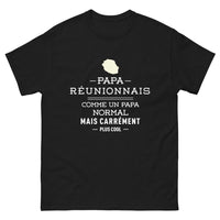 Thumbnail for T-shirt Réunionnais noir - Papa réunionnais, cool et fier