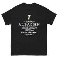 Thumbnail for T-shirt Alsace noir - Papa Alsacien carrément plus cool
