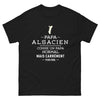 T-shirt Alsace noir - Papa Alsacien carrément plus cool