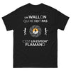 T-shirt Wallonie noir - Un Wallon espion Flamand