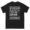 T-shirt cantalou noir - Cantalou qui ne boit pas