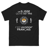 Thumbnail for T-shirt Suisse noir - neutralité et espion