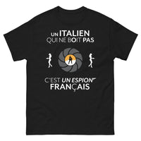 Thumbnail for T-shirt vin italien noir - clin d'œil dolce vita