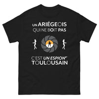 Thumbnail for T-shirt Ariège noir - Ariégeois espion taquin