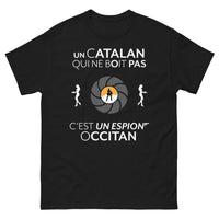 Thumbnail for T-shirt Catalan/Ocitan noir - Un Catalan qui ne boit pas