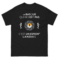 Thumbnail for T-shirt Basque noir - Un basque qui ne boit pas