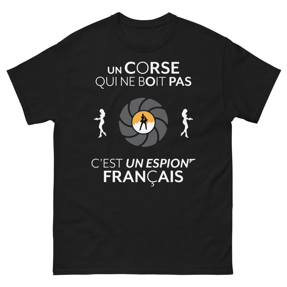 T-shirt Corse noir face - clin d'oeil espion