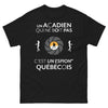 T-shirt Acadiens noir - Un Acadien qui ne boit pas, c'est un espion Québécois
