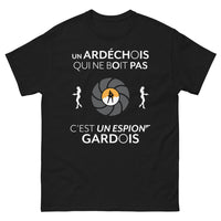 Thumbnail for T-shirt Ardèche noir - ardéchois espion gardois