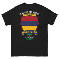 Thumbnail for T-shirt Mauricien noir face - je ne suis pas parfait