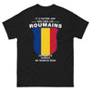 T-shirt Roumain noir - Et le huitième jour, Dieu créa les Roumains