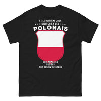 Thumbnail for T-shirt Héros polonais noir - citation humoristique polonaise
