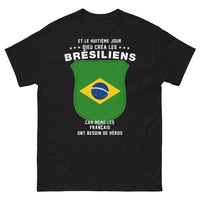 Thumbnail for T-shirt Brésilien noir - héros et humour