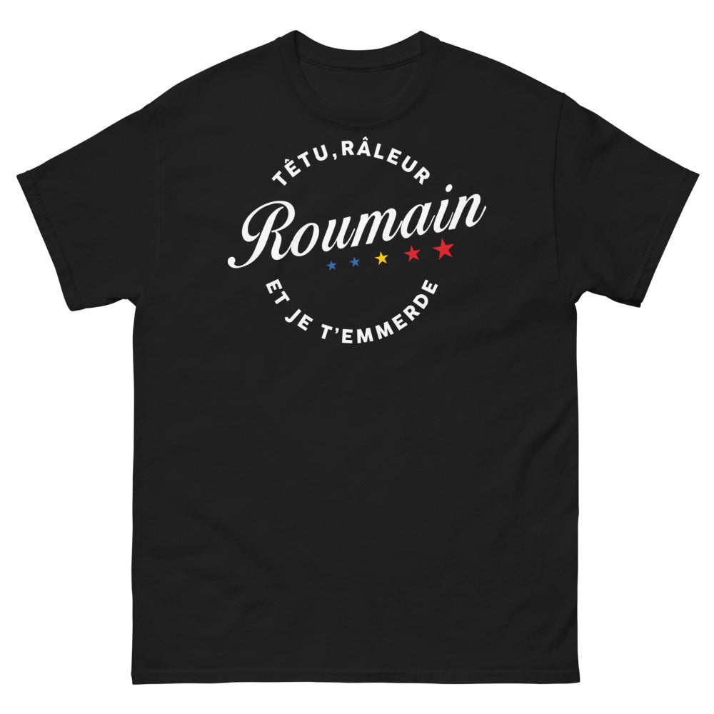T-shirt Roumain noir - Râleur roumain