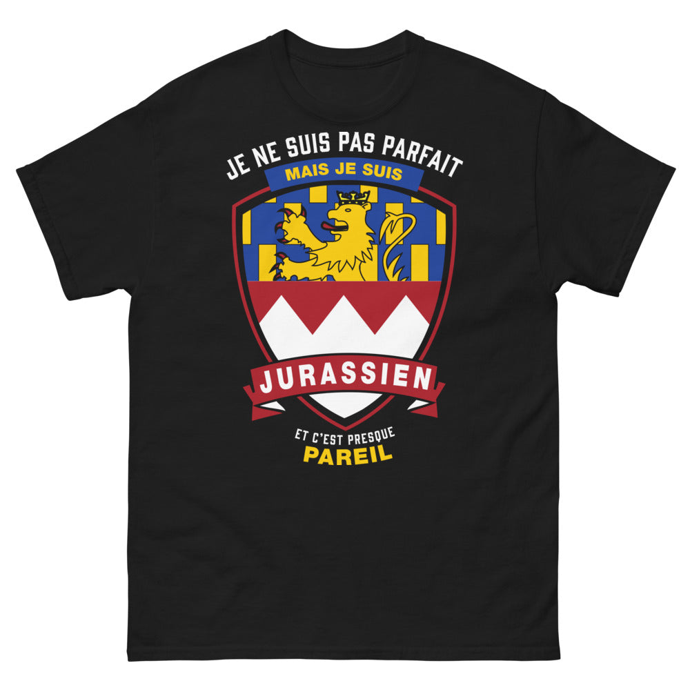 T-shirt Jurassien noir face - pas parfait mais presque