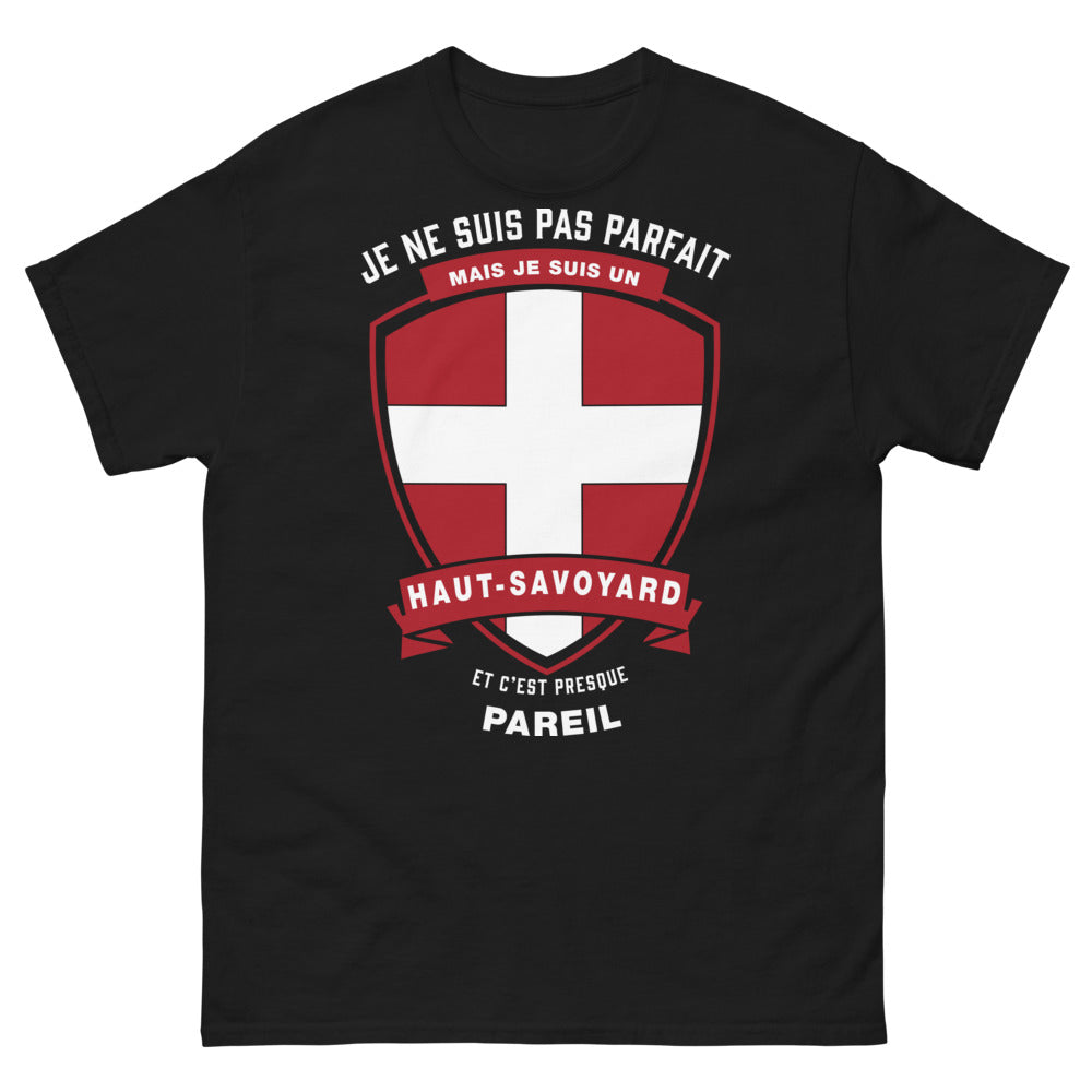 T-shirt Haut-Savoyard noir - Je ne suis pas parfait