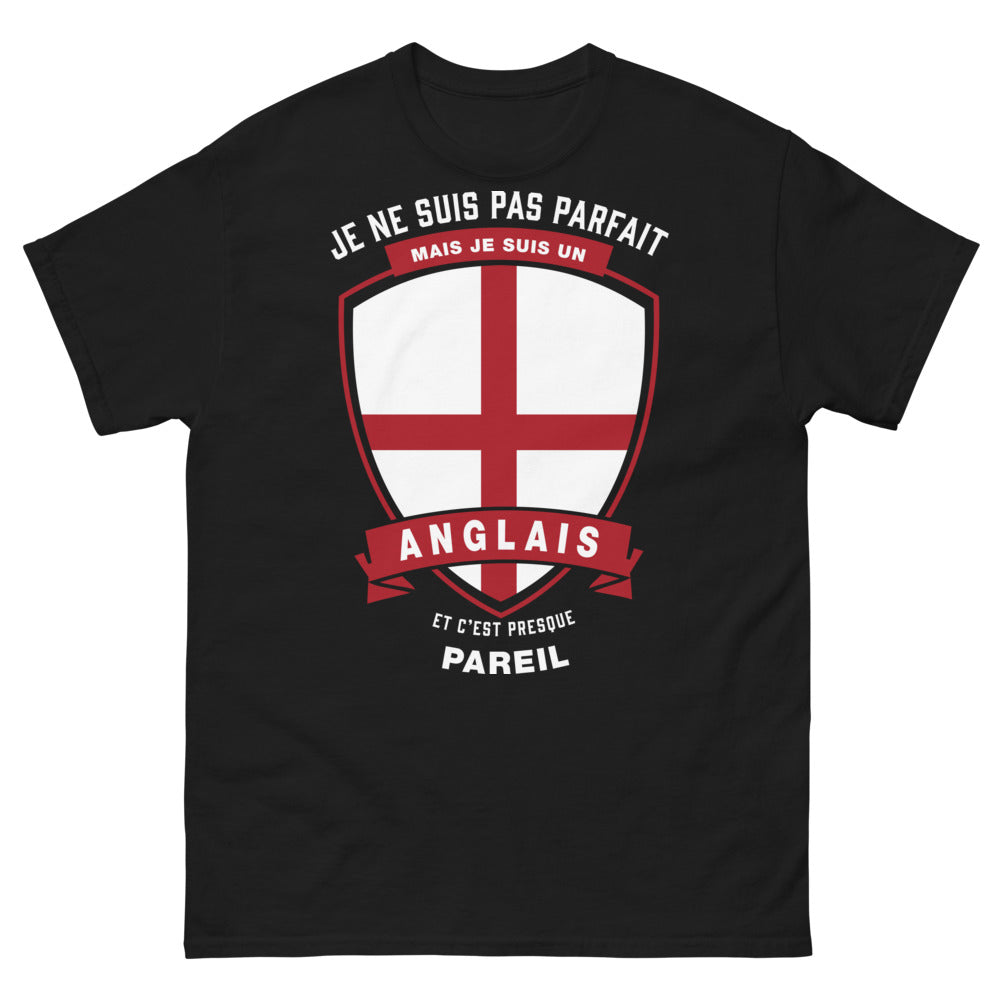 T-shirt Anglais noir - Je ne suis pas parfait mais je suis un Anglais