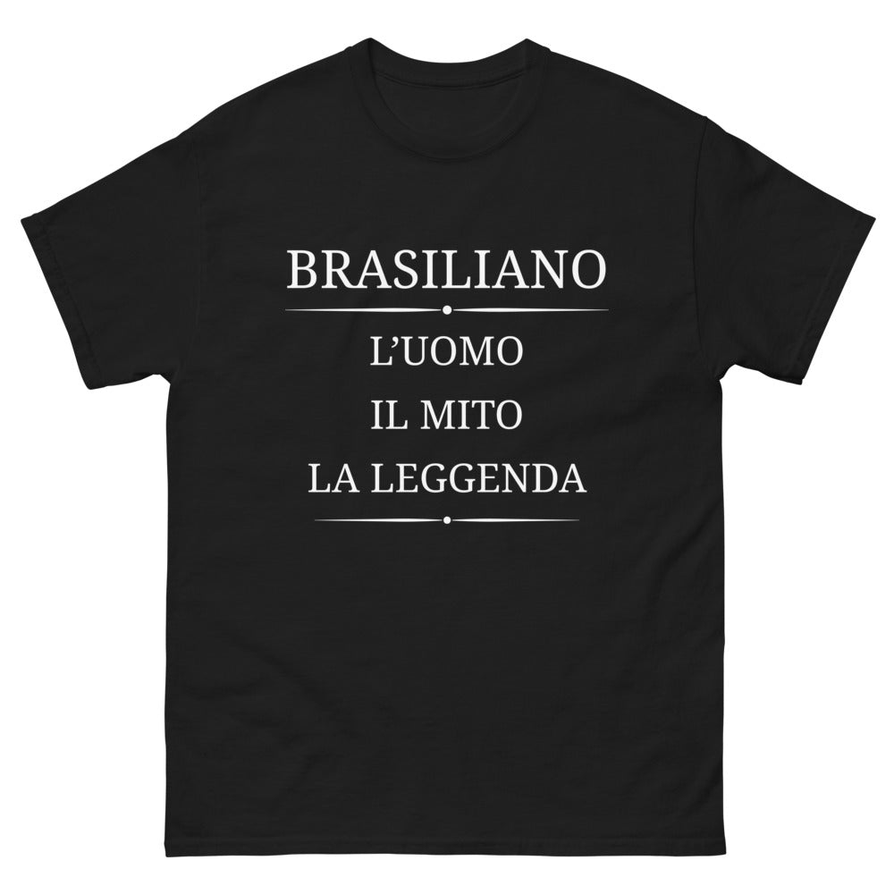 T-Shirt brasiliano blu navy davanti - L'uomo, il mito, la leggenda