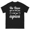 T-shirt Russie noir - Un espion qui ne boit pas