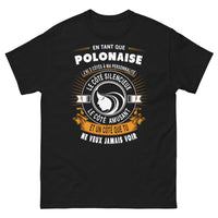 Thumbnail for T-shirt Polonaise noir - silencieux, amusant et audacieux