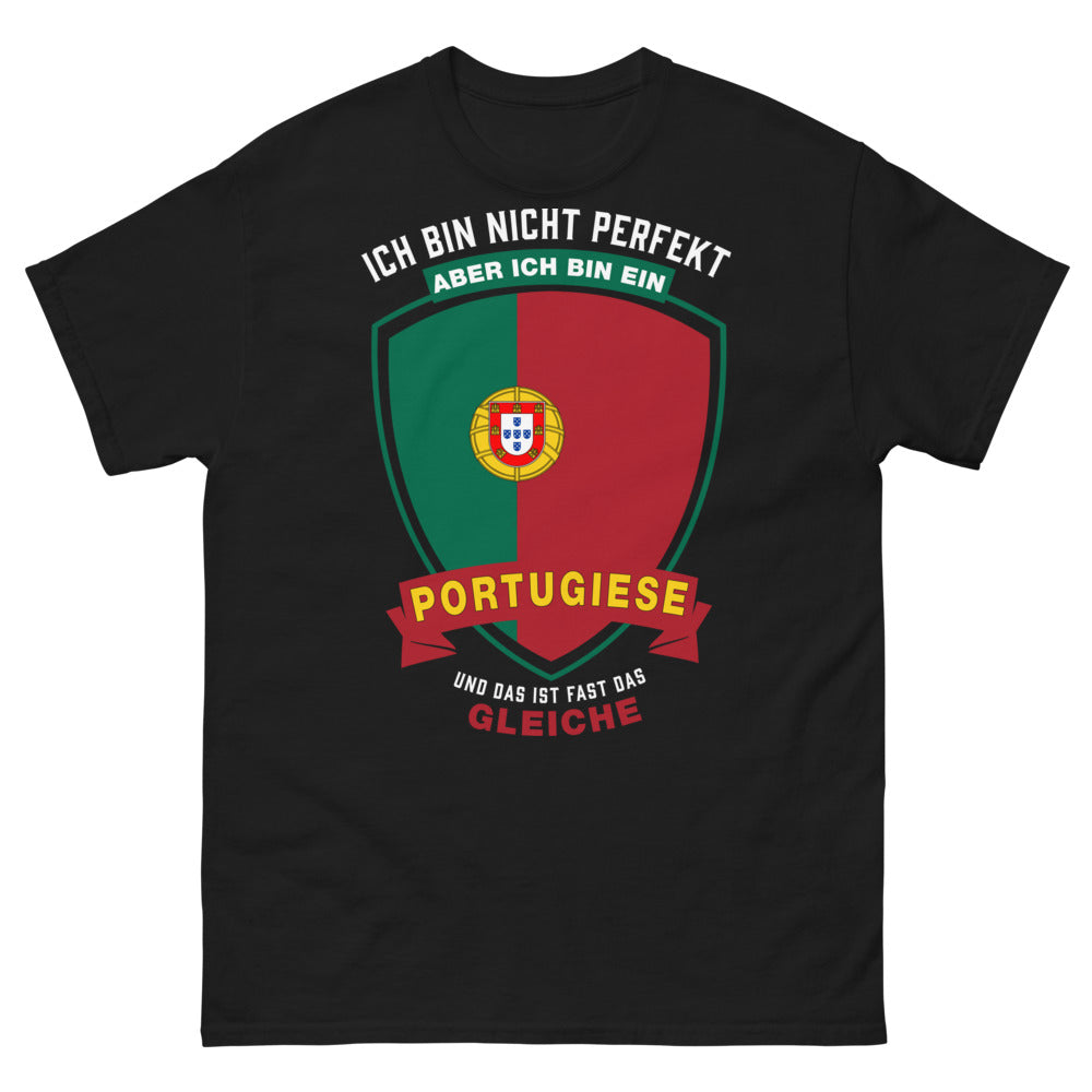 T-shirt portugais noir - ich bin nicht perfekt