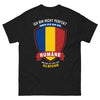 T-shirt roumain noir - Ich bin nicht perfekt, aber Rumäne