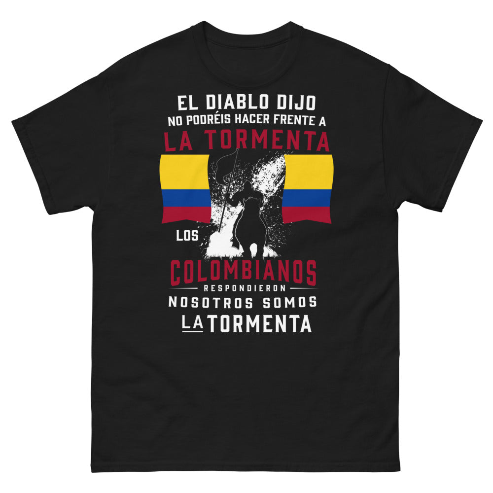 T-shirt Colombianos La Tormenta noir - Los Colombianos somos la Tormenta