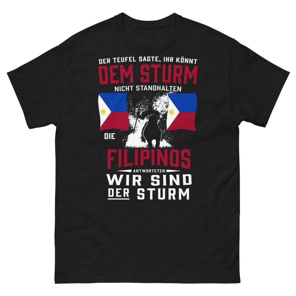 T-shirt Filipinos noir face - Wir sind der Sturm