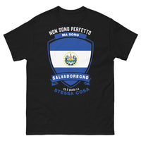 Thumbnail for T-Shirt Salvadoregna nera fronte - Non sono perfetto, ma salvadoregno
