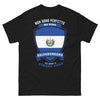T-Shirt Salvadoregna nera fronte - Non sono perfetto, ma salvadoregno