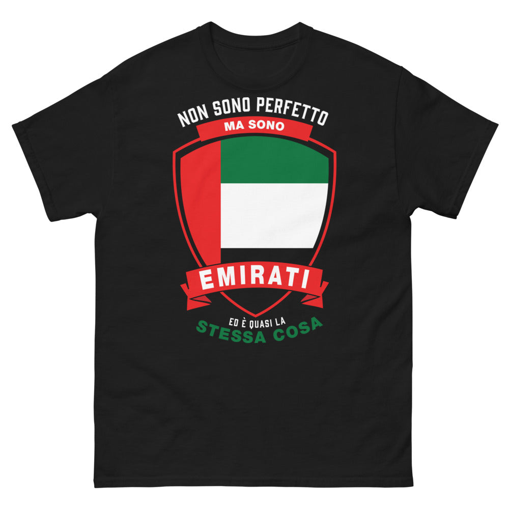 T-shirt Émirati noir - Non sono perfetto ma quasi