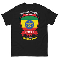 Thumbnail for T-shirt Éthiopie noir - Non sono perfetto mais sono Etiope