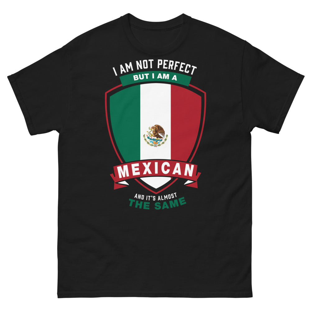 T-shirt Mexique noir face - I'm Not Perfect But I'm a Mexican