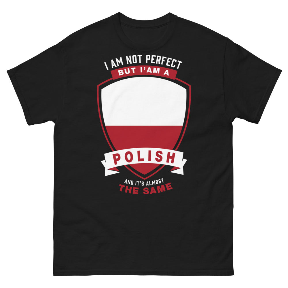 T-shirt Pologne noir face - Not perfect, Polish pride