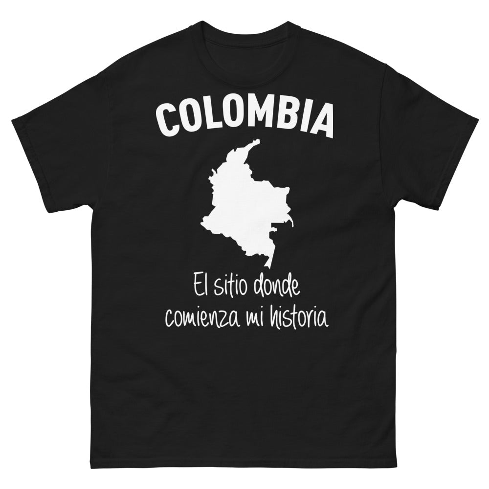 T-shirt Colombie noir - Colombia, el sitio donde comienza mi historia