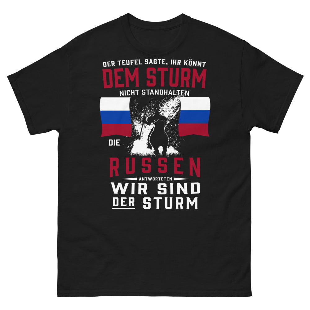 T-Shirt Russland schwarz - Kampfansage: Wir sind der Sturm