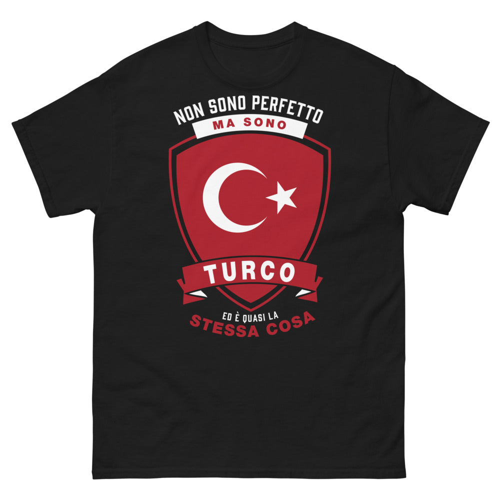 T-shirt turc marine - Non sono perfetto ma sono turco