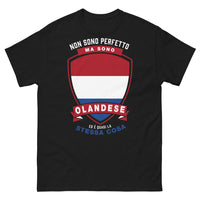 Thumbnail for T-Shirt Olandese Nero faccia - Non sono perfetto, ma olandese