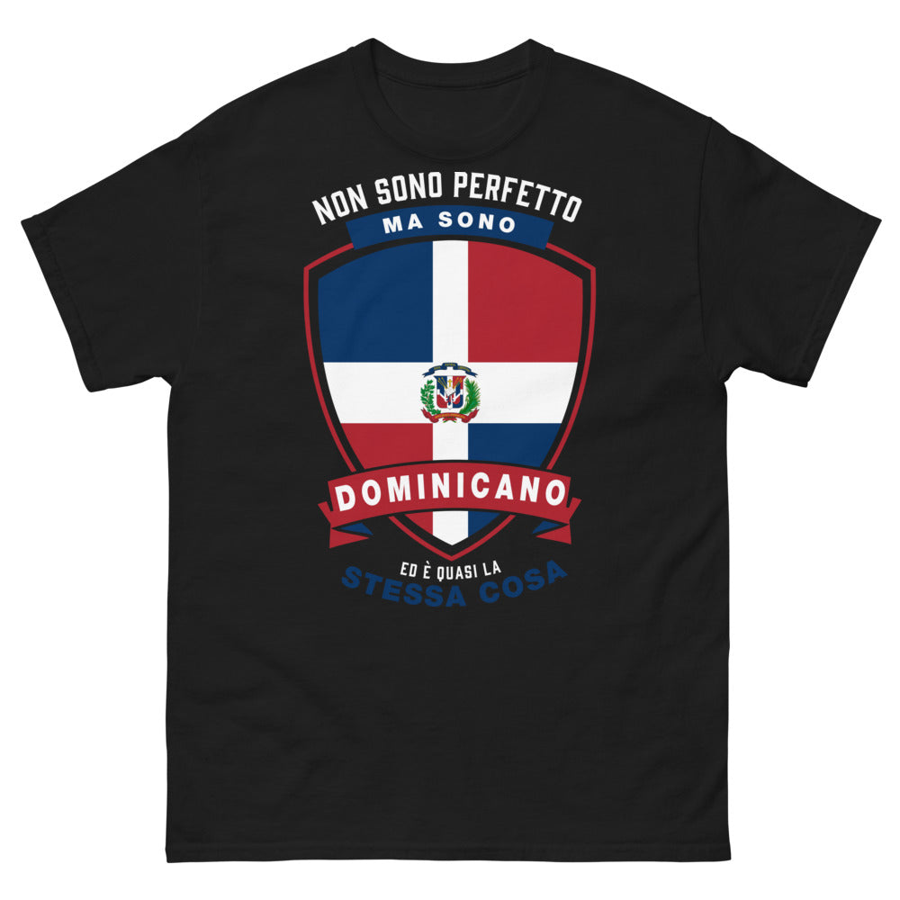 T-shirt Dominicain noir - Non sono perfetto ma sono dominicano