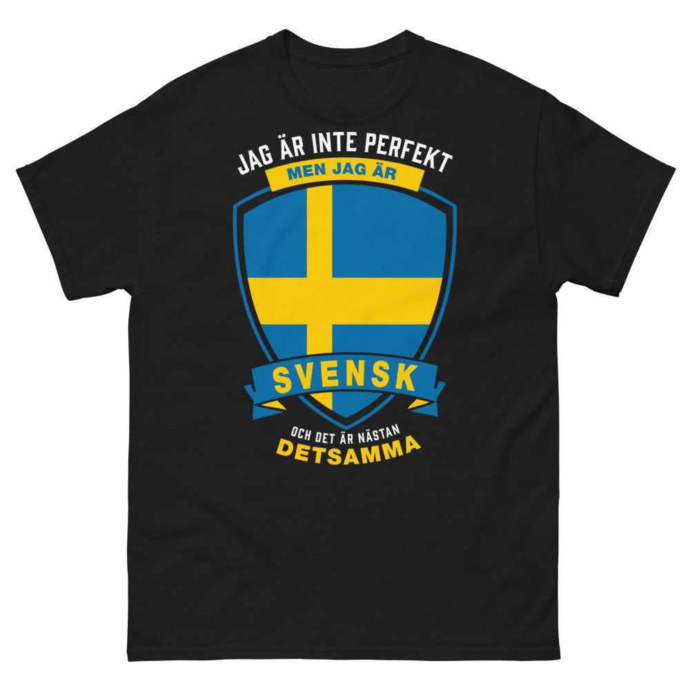 T-shirt Suède noir - Jag är inte perfekt