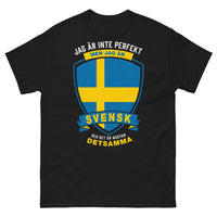 Thumbnail for T-shirt Suède noir - Jag är inte perfekt