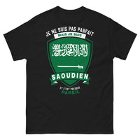 Thumbnail for T-shirt Saoudien noir - Je ne suis pas parfait mais je suis Saoudien