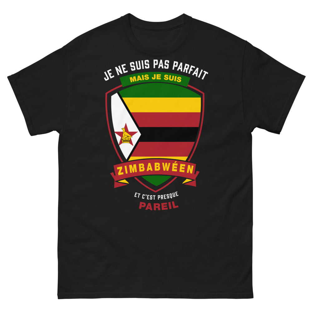 T-shirt Zimbabwe noir - Je ne suis pas parfait