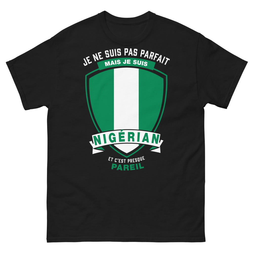 T-shirt Nigérian noir - Je ne suis pas parfait