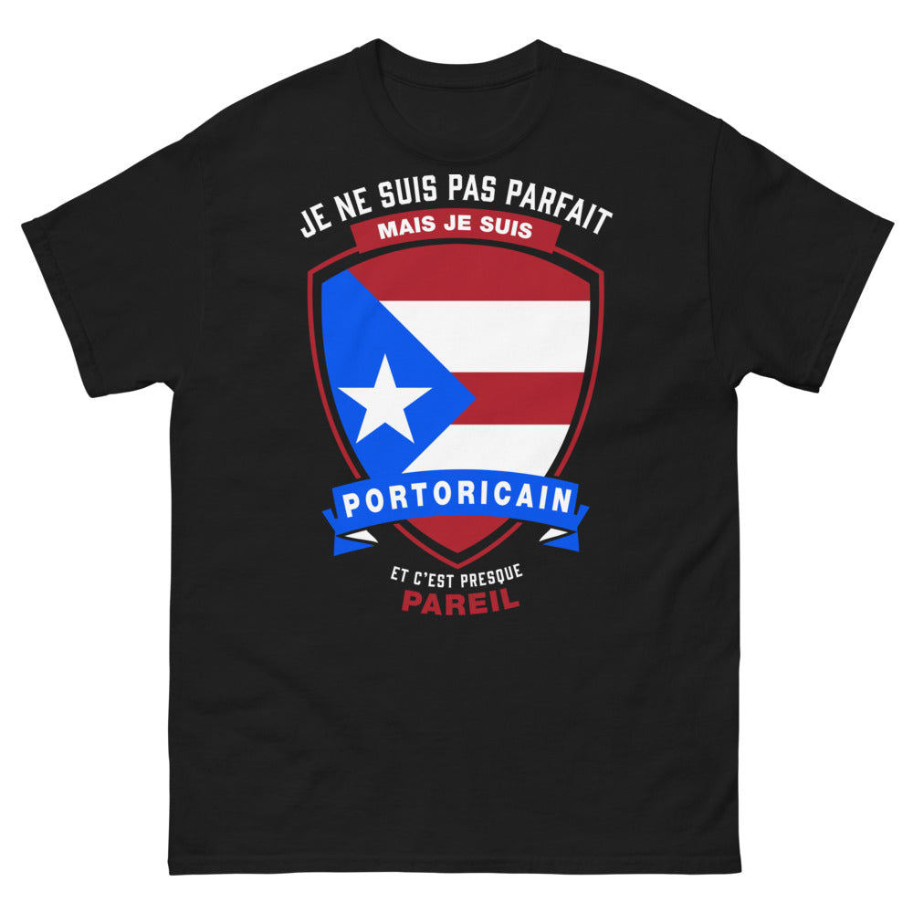 T-shirt Portoricain noir - Je ne suis pas parfait